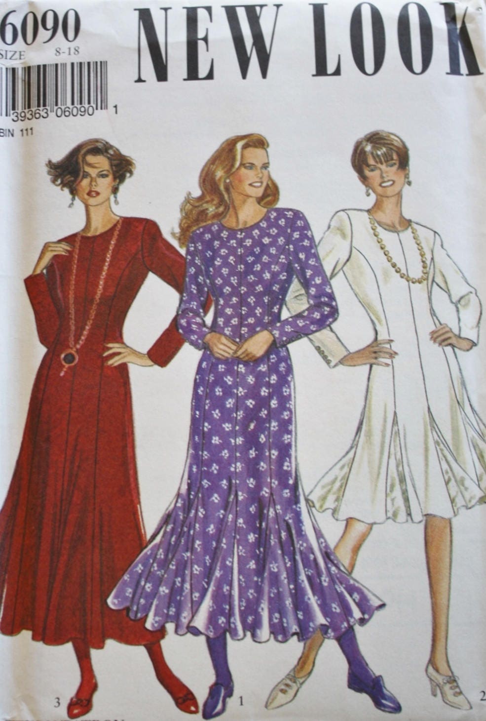 Fit and Flare Dress Sewing Pattern New Look 6090 UNCUT