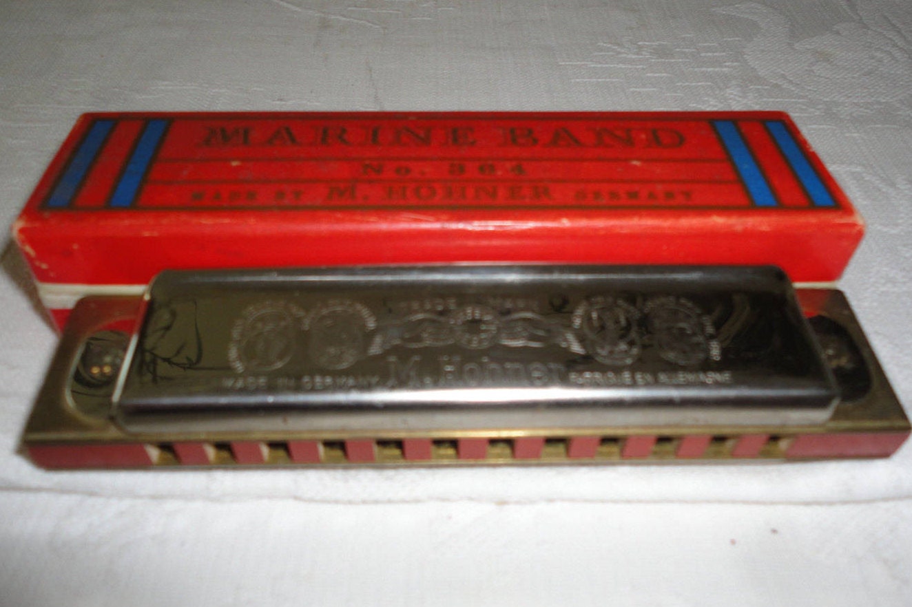 Marine Band Harmonica Made By M Hohner Germany No 364 Key Of G