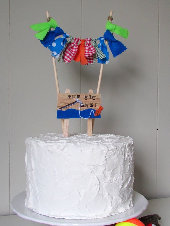 Download The Big One Cake Topper The Big One Birthday Fishing