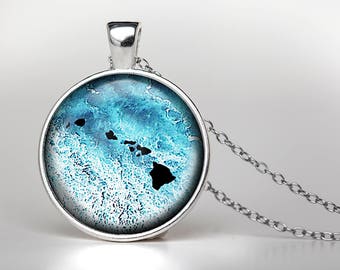 Hawaii Pendant Necklace - Hawaii Jewelry - State Pendant - State Necklace - State Jewelry