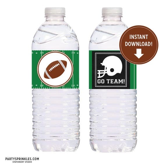 Free Printable Football Water Bottle Wrappers