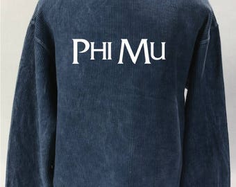 Phi Mu Corded Sweatshirt