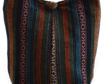 Woven cotton Hobo bag, Boho, Hippy, Shoulder bag, Gypsy, Hobo crossbody bag, Hippie purse, Thailand , Thai bag