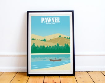 Parks & Recreation - Pawnee National Park Art Poster Print - (Available In Many Sizes)