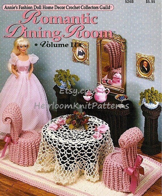 Barbie Furniture Crochet Pattern The Dining Room Fashion Doll