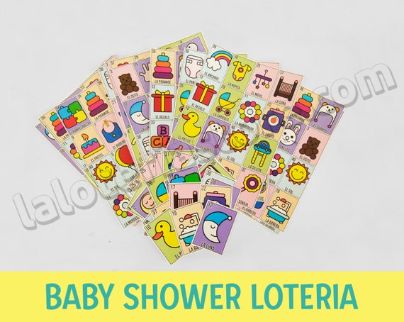 Baby Shower Loteria Game Minimalist Bebe Mexican Bingo Baby Shower Loteria Game Minimalist Bebe Mexican Bingo