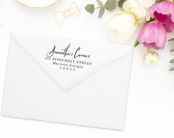 Return Address Stamp, Address Stamp, Custom Address Stamp, Wedding Return Address Stamp, Personalized Return Address Stamp, Rubber Stamp #24