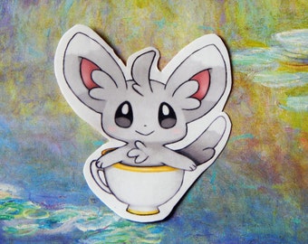 Minccino Tea Sticker, Pokemon sticker