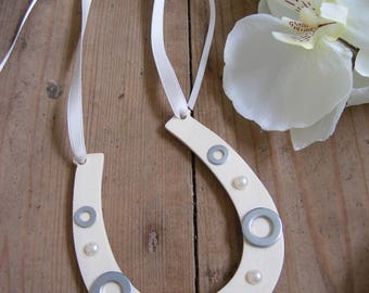 Lucky Wedding Horseshoe Gift for bride Gift for her keepsake