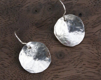 Hammered Disc Earrings
