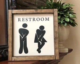 Kids bathroom signs | Etsy