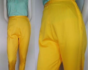 yellow cigarette pants