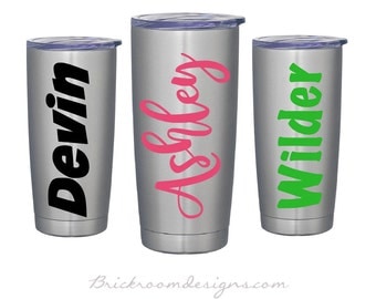 Vinyl Name Decal - Name Decal For Yeti Cup, Name Label, Yeti Rambler Decal, Yeti Name Decal, Tumbler Name Decal, Name Sticker, Name Decal