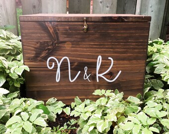 Custom Wedding Card Box | Wood Card Box | Rustic Wedding Decor | Rustic | Card Box with Hook