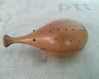 Modern teak hedgehog toothpick holder, Gematex Denmark
