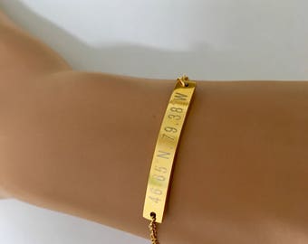 bar bracelet, coordinate bracelet ,rose gold bracelet, bracelet,gift idea, bridesmaid gift,