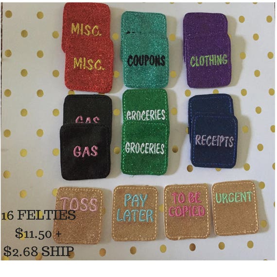 OS Glitter Felties/Felt Embellishments/Planner Supplies/To Do Feltie/Wholesale Felties