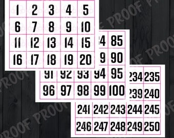 Paparazzi Accessories - Simple/Pink/Logo - Facebook Live Numbers - 1 to 250 - Forward & Reverse - Digital Download