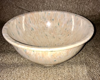 Vintage Texas Ware Melmac Melamine Speckled Splatter Confetti Mixing Bowl, 118, 10", Plastics Manufaturing Co