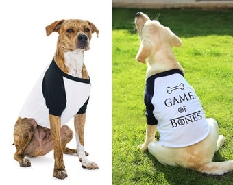 Game of Thrones Dog T-shirt, Dog Top, Game of Bones GOT Gifts Pet Clothing S/M/L