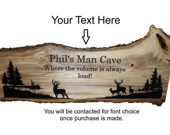 Deer Decor, Rustic Deer Decor, Personalized Wood Sign, Rustic Wood Sign, Welcome Sign, Wood Sign, Deer Sign, Rustic Sign, Engraved Sign