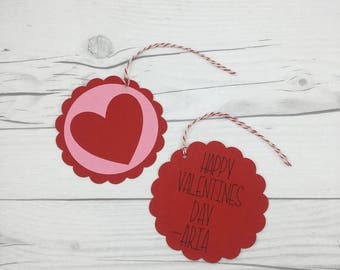 Valentine favor tags | Etsy