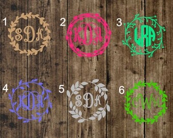 Wreath monogram | Etsy