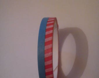 2 paper masking tape blue red striped