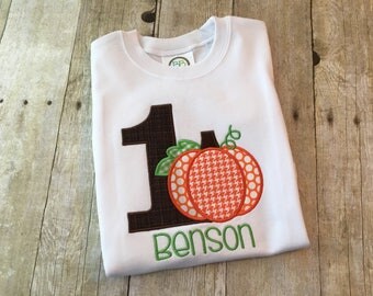 Pumpkin birthday outfit - Fall birthday shirt - 1st birthday outfit boys - First birthday shirt for boys - Pumpkin first birthday