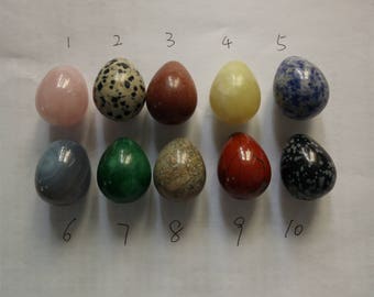 Yoni Egg (Small) crystal Quartz,Rose Quartz egg,lapis lazuli egg,tiger eye egg