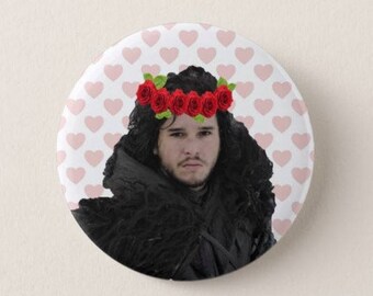 Jon Snow - Game of Thrones Badge or Magnet - Game of Thrones - TV - bae