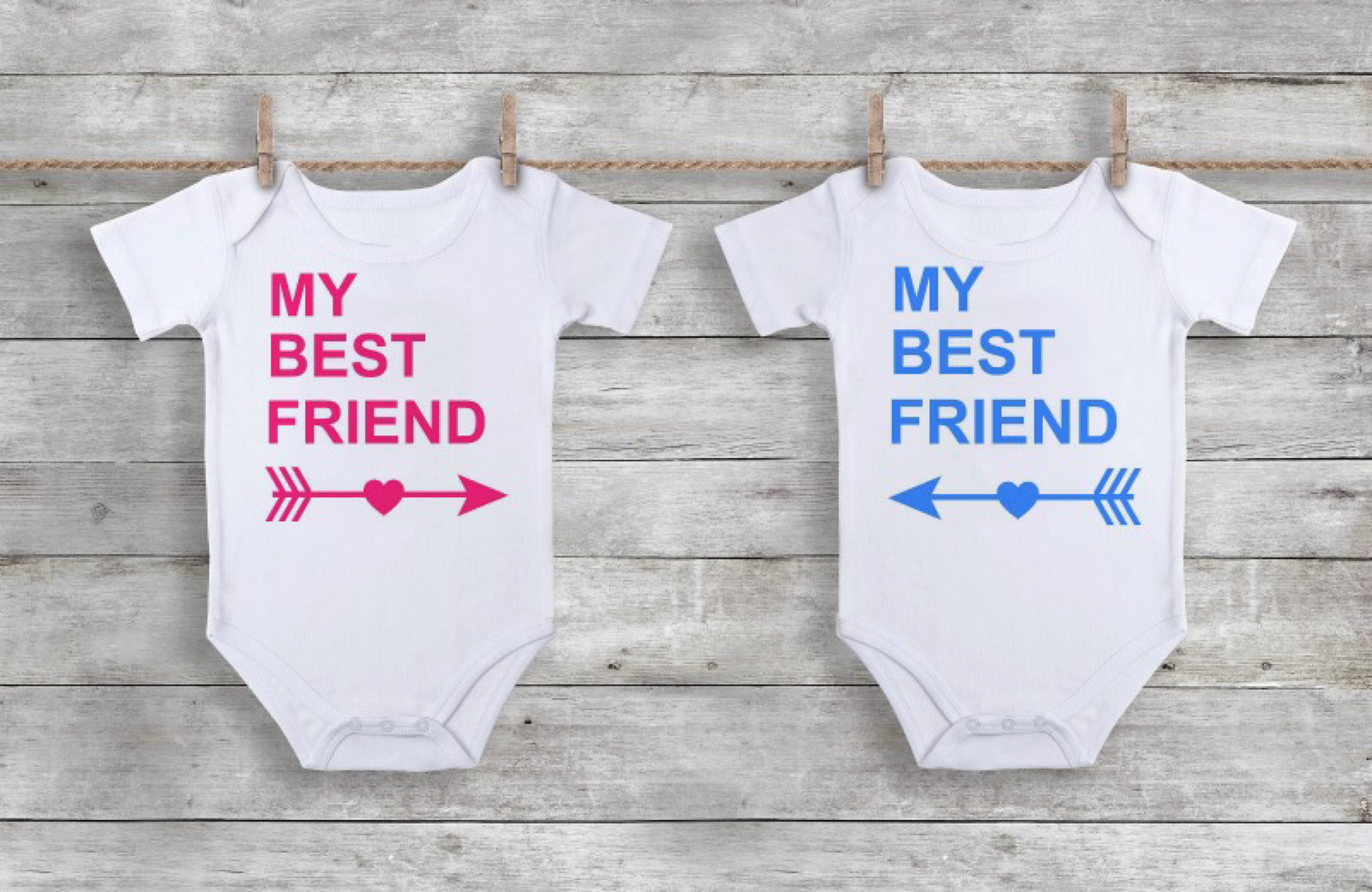 Best Friend Onesies Baby Clothes Twin Onesie Set