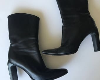 Vintage Gucci Leather Boots (size 7.5)