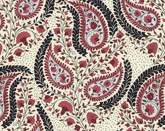 Red Paisley Fabric 