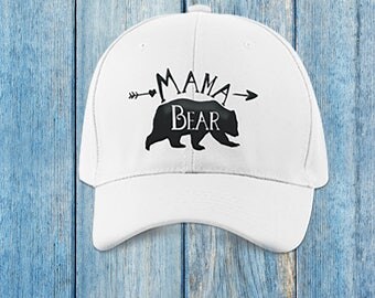 Mama Bear Hat, Mama Bear, Mama Bear Apparel, Mama Bear Ballcap, Monochrome Hat, Woodland Hat, Mama Bear Accessories, Bear Hat, Momma Bear