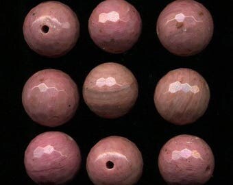 Rhodonite (596) 9 x 12 mm, faceted beads