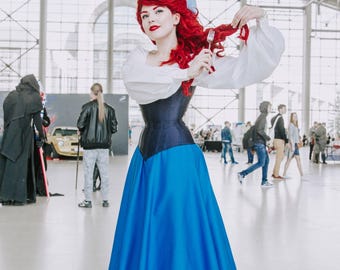 Cosplay Ariel "Kiss the Girl"dress, Ariel costume adult, Adult princess dress, Blue cosplay dress, Halloween costume adult, Ariel cosplay