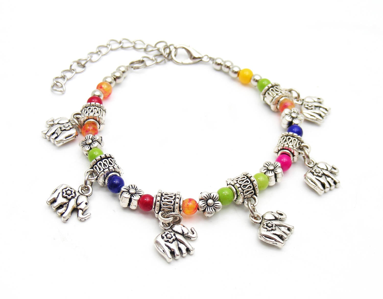 Elephant Bracelet Elephant Charm Bracelet Elephant Lover