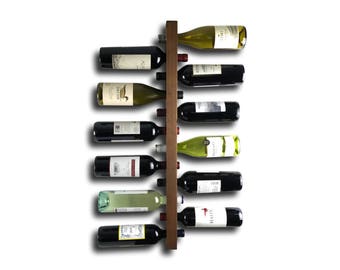 Wine Rack - Modern Wine Storage - Wood Wine Rack Wall Mount ////////// Minimalist Home Decor