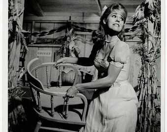Early Ingenue Wild Jane Fonda Throwing A Chair Vintage 1965 Photograph From The Film Cat Ballou