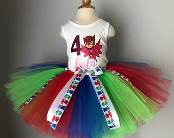 PJ Masks tutu outfit, owlette tutu outfit, pj Masks birthday outfit, PJ Masks birthday, PJ Masks costume