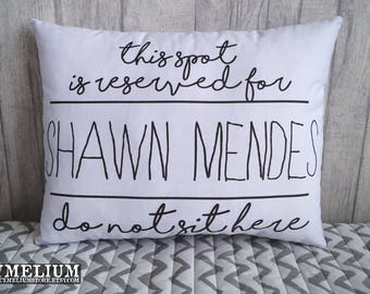 Shawn Mendes - decorative pillow - This spot it reserved!