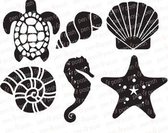 Svg - Sea SVG - Sea Shells SVG - Beach SVG - Summer Svg - Sea Life Svg - Shell Svg - Ocean Cut File - Ocean Svg - Svg Files
