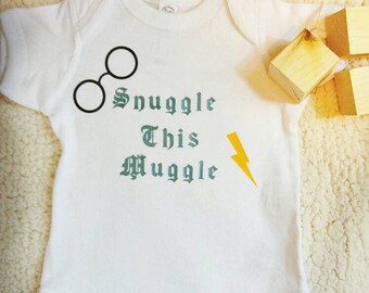 Harry Potter Onesie, Muggle Onesie, Snuggle This Muggle, Harry Potter Baby Gift, Harry Potter Baby Onesie