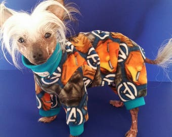 FLEECE Dog PAJAMAS BUNDLE / Dog pjs by ComfyStyles / Onesie Jumper Chinese Crested Yorkie Italian Greyhound Chihuahua All breeds