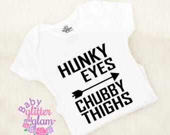 Baby Boy Chubby Thighs, Hunky Eyes Chubby Thighs, Boy Camping, Happy Camper, Baby Boy Shirt, Newborn Boy Gift, Baby Shower Gift, Baby Funny