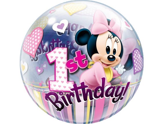 Disney Baby Minnie Mouse Bubble Balloon 22 First 1st