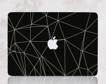 Laptop Case Black Geometry Macbook Cover Apple Pro Hard 15 13 Inch Macbook Case Air Case Pro Retina 15 13 Laptop Protective Case mRR039