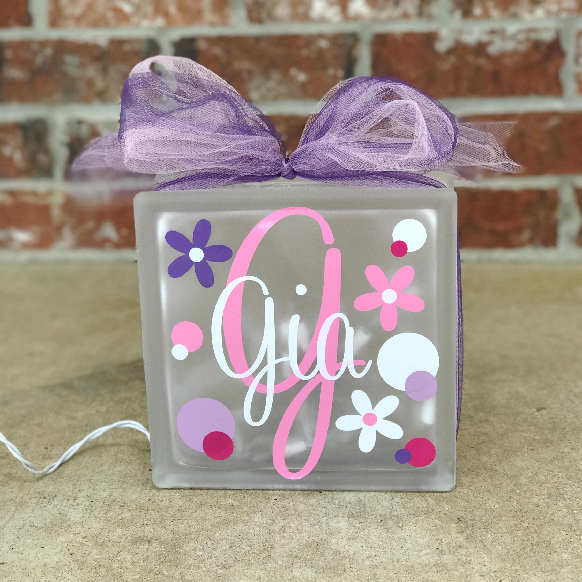 Little Girl Night Light Flower Night Light Personalized
