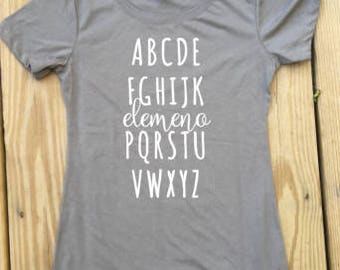 Preschool Teacher Shirt Gift, Kindergarten Teacher Shirt Gift, Teacher shirt, Teacher gift, ABC Shirt